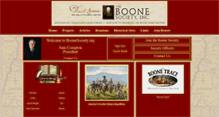 Desktop Screenshot of boonesociety.com