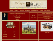 Tablet Screenshot of boonesociety.com